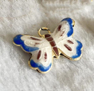 Enamel Butterfly Pendant Beads DIY Necklace Making Charms Copper Jewelry