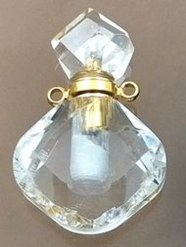 Natural Amethyst Perfume Pendant Necklace Healing Jewelry