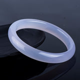 Zheru Jewelry Natural Agate Chalcedony Bracelet 54-64mm Princess Gift