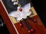 Natural Jade Butterfly Pendant Necklace Hand-carved