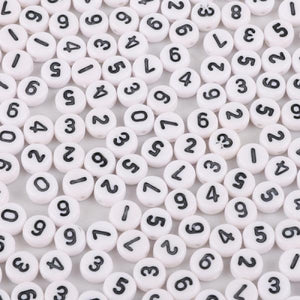 300/500Pcs Acrylic Letter Beads 4x7mm Alphabet Spacer DIY Bracelets