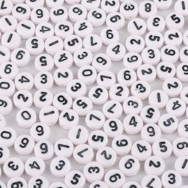 300/500Pcs Acrylic Letter Beads 4x7mm Alphabet Spacer DIY Bracelets