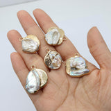2pcs Freshwater Pearl Pendants DIY Necklace Earrings