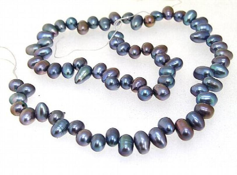 5x7mm Freshwater Pearl Beads 14in DIY Necklace LS3-079