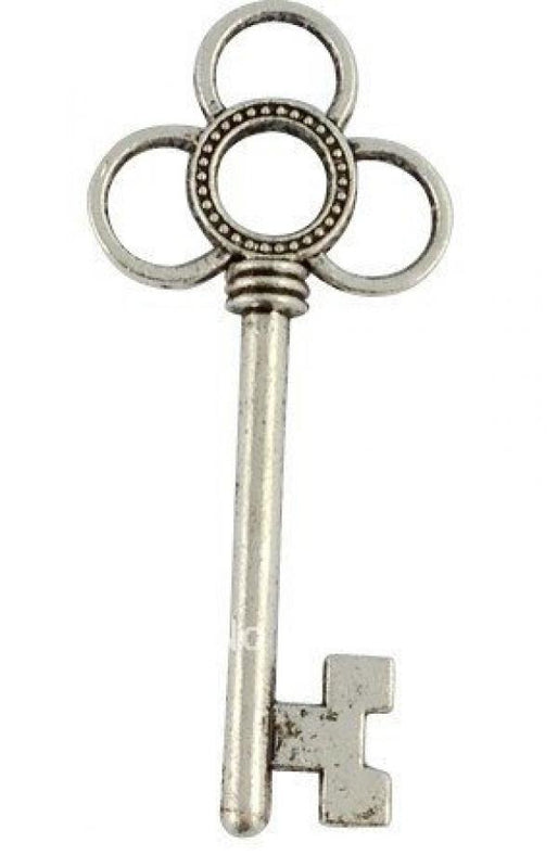 40Pcs Tibetan Silver crown key Pendants 52mm A15986