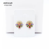 Plated Colorful Earrings for Women