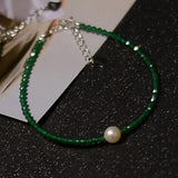 Freshwater Pearl Red/Green Spinel Faceted Chocker Necklace Bracelet