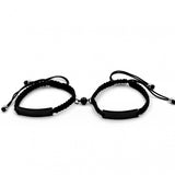 USPS Engraving Braided String Bracelets for Couples Men Women