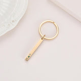 Personalized Engraved Bar Keychain in Stainless Steel