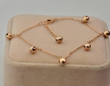 Rose Little Bells Anklet Titanium Steel Fine Jewelry