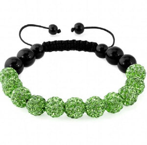 10mm Multicolor Micro Pave Disco Bead Bracelet Crystal