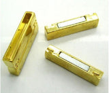 20 pcs Golden Plated Square Magnetic Clasps 38x19mm