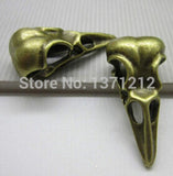 30PCS Crow Skull Charm Pendant for Bracelets Necklaces