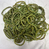 6mm Peridot Round Stone Beads Bracelet for Women and Men