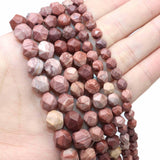 Red Wood Jasper Faceted Stone Beads 6/8/10mm