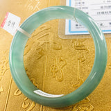 Natural Jadeite Bracelet Fresh Green Light Solid 54-61mm Female Jade Bracelet