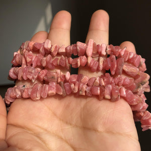 5-8mm Rhodochrosite Stone Gravels Loose Beads for Jewelry Making
