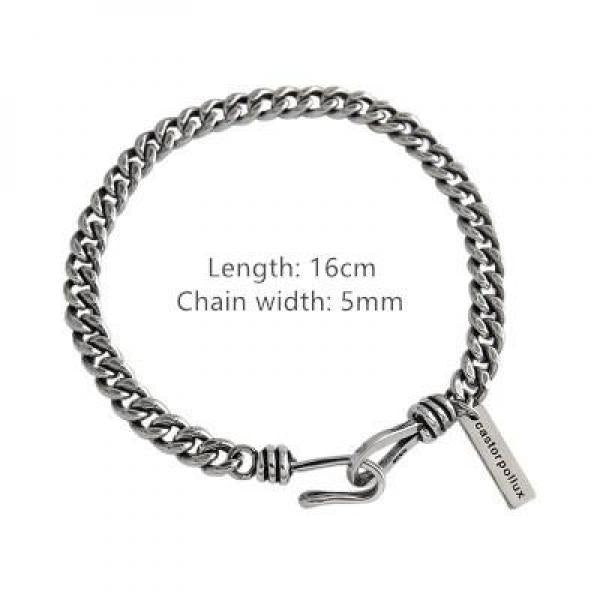 925 Sterling Silver Vintage Tag Bracelets for Women