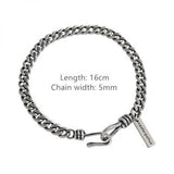 925 Sterling Silver Vintage Tag Bracelets for Women
