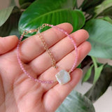 Baroque Freshwater Pearl Bracelet with Lapis Gemstone
