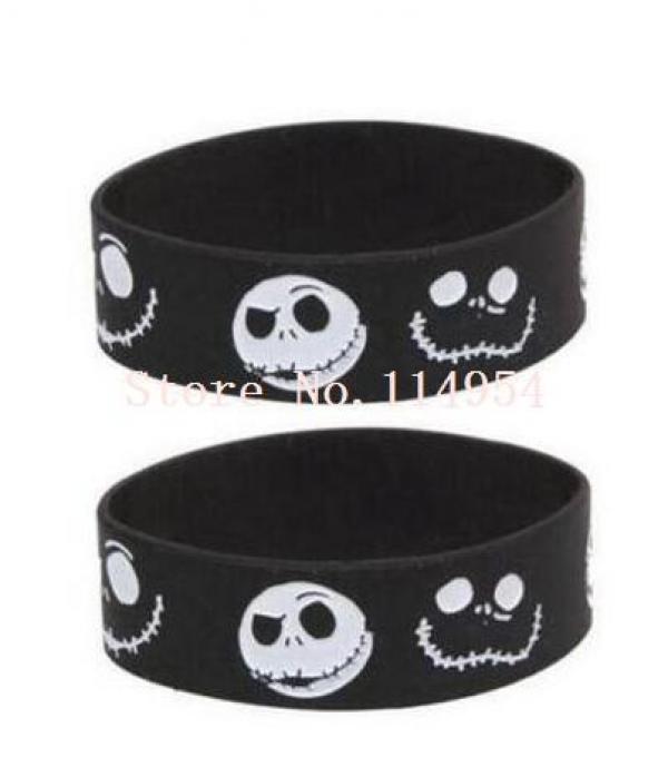 2 PCS Nightmare Before Christmas Wristband Silicone Bracelets H-100