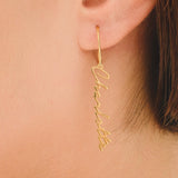 Personalized Name Drop Earrings, Custom Name Earrings