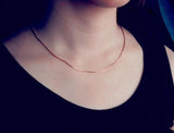 Platinum Sterling Silver Rose Round Short Necklace