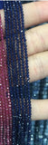 2mm Faceted Red Green Gem Stone Beads Necklace Bracelet Jewelry