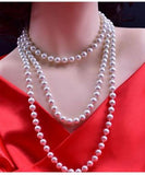 Pearl Necklace Women's Multi-Layer Long Sweater Chain