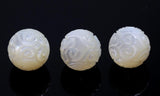 1pc 10MM Sea Shell Round Carved Bead for DIY Jewelry Making
