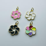 Korea Oil Drop Daisy Pendant Copper Plated Set DIY Access