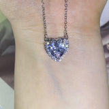 Heart-shaped Zircon Choker Pendant Necklace for Women