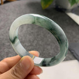 Burmese Jadeite Light Flower Bracelet 54-62mm for Mom and Girlfriend