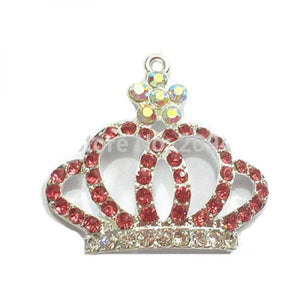 10pcs/lot Crown Rhinestone Pendants For Chunky Necklace
