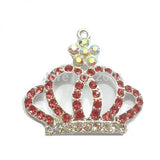 10pcs/lot Crown Rhinestone Pendants For Chunky Necklace