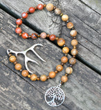 Wood Wisdom Pagan Prayer Beads for Druids and Witches