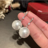 Rhinestone Pearl Sweet Earrings with Zircon