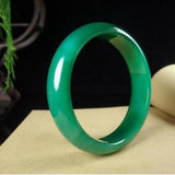 Zheru Jewelry Agate Chalcedony Green 54-62mm Bracelet Princess Gift