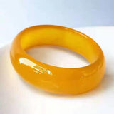 Zheru Jewelry Natural Yellow Agate Chalcedony Bracelet