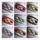20pcs Infinity Leather Bracelets Ancient Silver Mix Colors