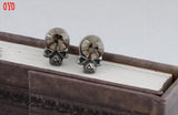 925 Silver Crystal Skull Retro Style