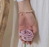 Real Freshwater Pearl Pink Purple Silver Bangle Style