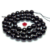 Natural Tourmaline Faceted Round Beads 6mm 8mm 10mm Loose Stone