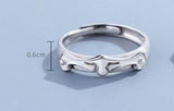 Princess & Knight Moonstone Rings 925 Sterling Silver Wedding Rings Women