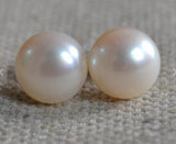 Freshwater Pearl Stud Earrings, 925 Silver, 9-9.5MM, Wedding Party Gift