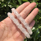 Fengbaowu Rock Quartz Bracelet Vase Flower Pot Beads Crystal Healing Stone