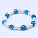 Freshwater Pearl Bracelet with Faceted Stone