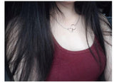 925 Silver Triangular circle Necklace Pendant for Women
