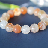 Agate Bracelet for Women & Girls, Natural Stone Beads Stretch Bracelet