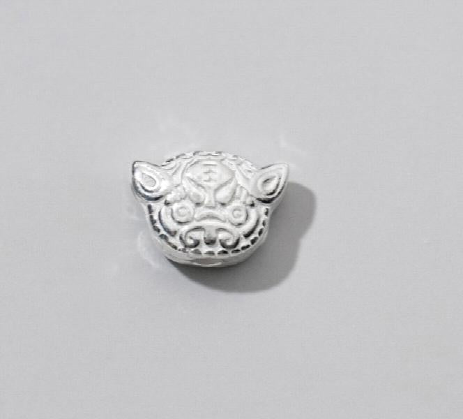925 Sterling Silver Zodiac Tiger Head Beads Pendant